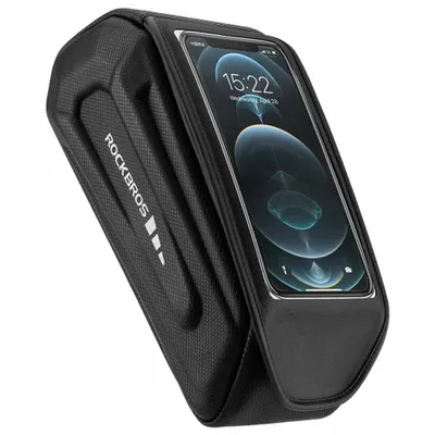 Produktbild von Rockbros Fahrradtasche mit wasserdichtem Rahmen und Telefonabdeckung - Schwarz