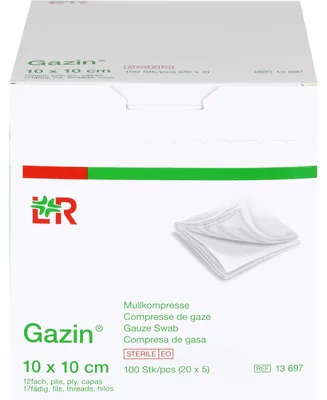 Produktbild von Gazin Kompressen steril 10x10cm, 20X5 St KOM