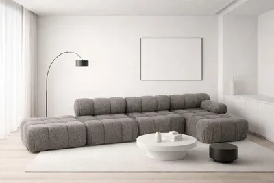 Produktbild von Kaiser Möbel Ecksofa L-Form XL, Stoff Bouclé Abriamo, Braun, Rechts, Selia L XL