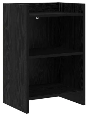 Image de Tables de chevet en bois d'ingénierie, couleur noyer, dimensions 40 x 30 x 60 cm
