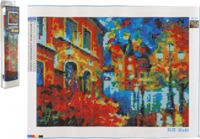 Obrázek produktu pro Diamantový obrázek Procházka městem s přáteli 40x30cm s doplňky