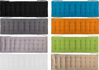 Image de Coussin d'intérieur et d'extérieur, 120 x 40 x 4 cm, 27 boutons, rembourrage