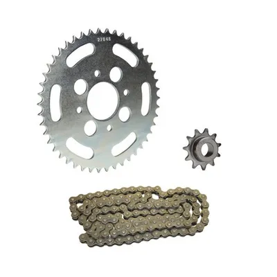 Immagine prodotto di Set di catene 3 pezzi argento 11/46 denti per Hercules XE 5 Enduro (dal motore n. 10697366)