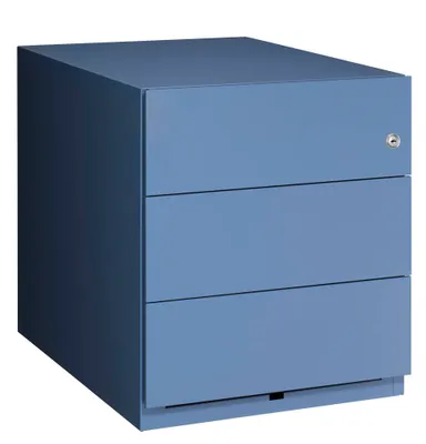 Produktbild von BISLEY Rollcontainer blau, 3 Schubladen