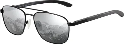 Produktbild von Polarisierte Retro-Sonnenbrille Holz Metall UV-Schutz 59mm 400-Schutz