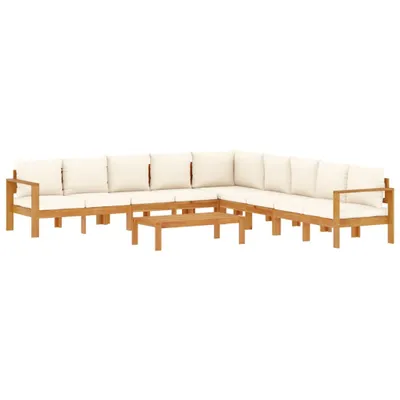 Produktbild von 6-tlg. Garten-Sofagarnitur mit Kissen Massivholz Akazie