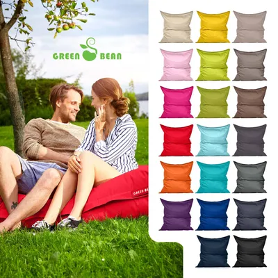 Produktbild von Green Bean® Sitzsack "Square" XXL 140x180cm mit 380 Liter EPS Perlen - Riesensitzsack für Kinder & Erwachsene - Rot