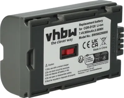 Produktbild von vhbw Akku kompatibel mit Panasonic NV-MX8 Videokamera Camcorder (900 mAh, 7,2 V, Li-Ion)