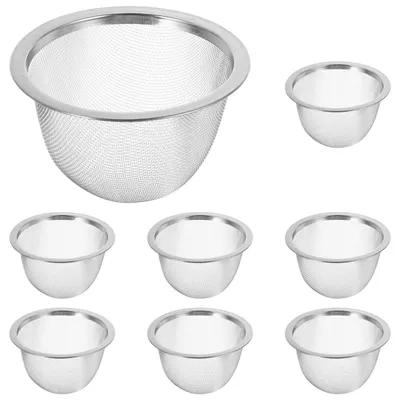 Produktbild von Theezeefjes (8 Stück) – Edelstahl – Ersatzsieb – Geeignet für losen Tee – Modernes Design – Einzigartig und ansprechend – Teefilter
