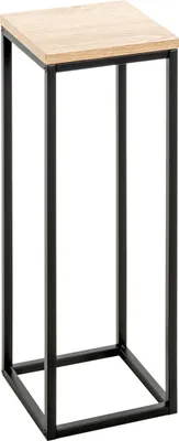 Produktbild von HAKU Blumenständer Beistelltisch Eiche natur, schwarz - MDF, Metall, B/H/T: 19x54x19 cm