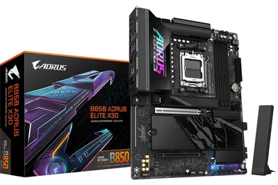 Productafbeelding van GIGABYTE B850 AORUS ELITE X3D, AMD, Socket AM5, Compatibel met AMD Ryzen 7000-serie, AMD Ryzen 8000-serie, AMD Ryzen 9000-serie, Socket AM5, DDR5-SDRAM, 256 GB