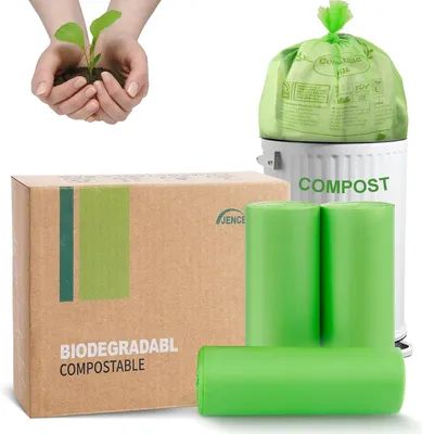 Produktbild von Kompostierbare Müllsäcke 20 Liter, 25% Extra Dick, 45 Stück, für Biologische Abfälle