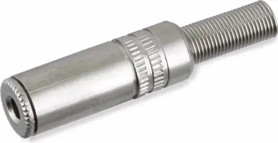 Produktbild von 3,5 mm Klinkenkupplung, stereo, 3 polig, Metallgehäuse (22220517)