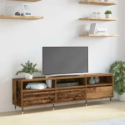 Obrázok produktu pre Maison Exclusive – TV skrinka, 150 x 30 x 45 cm, materiál: drevotrieska s povrchovou úpravou imitujúcou staré drevo