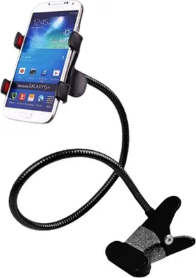 Obrázok produktu pre INF Univerzálny flexibilný držiak na husí krk na posteľ pre smartfón a mobilný telefón čierna