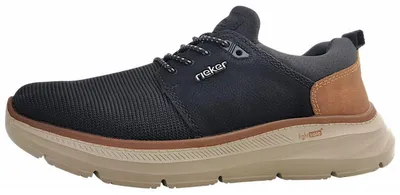 Produktbild von Rieker Herren Sneaker Schlupfschuh mit Gummizug und LightSole B1850, Größe:43 EU, Farbe:Schwarz