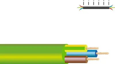 Produktbild von Kabel Rz1-k 3 G 1,00 mm² Grün Euro/m