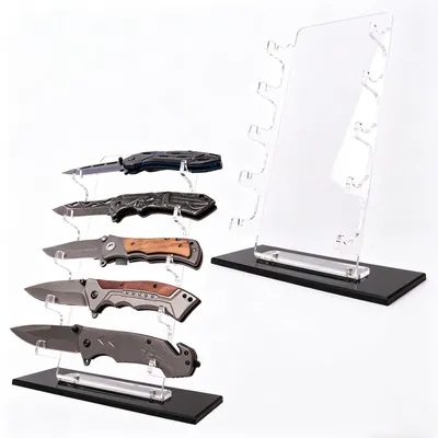 Messer-Display-Ständer aus Acryl für 5 Taschenmesser