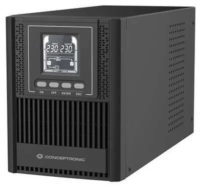 Immagine prodotto di Conceptronic ZEUS52E1K CONCEPTRONIC ZEUS USV 1000VA 900W UPS online, porta IEC EPO