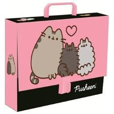 Image de Pochette A4 XL avec poignée, 33 x 24,8 x 9 cm. Pusheen - St.Majewski