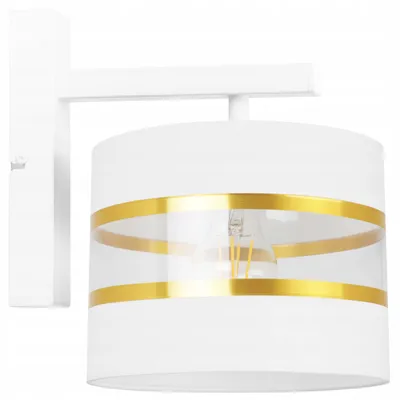 Obrázek produktu pro Elegantní nástěnná lampa Kinkiet, zlatá, stínidlo 20 cm, LED, moderní