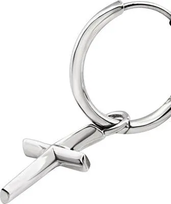 Produktbild von Einzelohrringe aus Stahl, Kreuz, 2in1, BX TJ3642