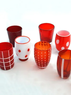 Produktbild von ZAFFERANO Melting Pot 6 Mischgläser Bicolor Rot