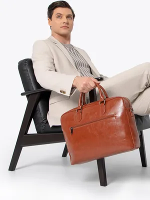 Immagine prodotto di Borsa per laptop da uomo Wittchen, 16 pollici, Similcuoio, marrone, ecopelle