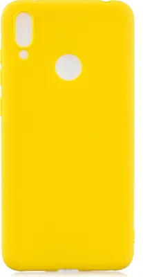 Produktbild von Für HUAWEI Y7 2019 Schöne Candy Color Matte TPU Anti-Scratch rutschfeste Schutzhülle Zurück Fall gelb