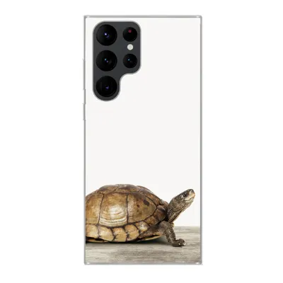 Produktbild von MuchoWow® Handyhülle Schutzhülle Hülle für Samsung Galaxy S22 Ultra Schildkröte - Junge - Tiere - Kinder - Mädchen Silikon Softcase Handy Hülle - Abbildung