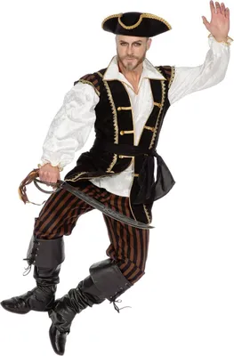 Produktbild von Pirat Kostüm braun Karneval Faschingskostüm Herren Größe: 56