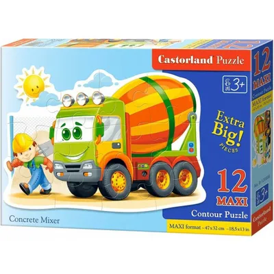 Produktbild von Castorland Concrete Mixer 12 Maxi pcs, 12 Stück(e), Cartoons, 3 Jahr(e)