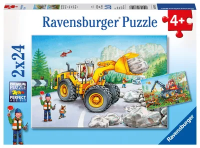 Image de Ravensburger 7802 Puzzle pelleteuse et tracteur forestier 2 X 24 pièces 7802