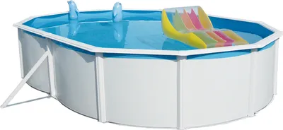 Produktbild von Steinbach Stahlwand-Swimming Pool Set "Nuovo de Luxe oval" weiß 640 x 366 x 120 cm