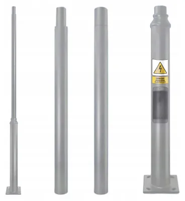 Productafbeelding van Kobi SV mast, 3 meter, grijs, geschikt voor lamp en camera