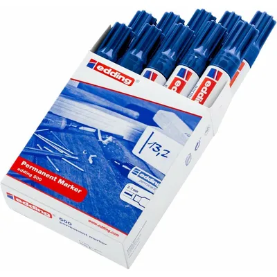 Obrázek produktu pro Edding 4-500 003, Modrá, Rozšířený hrot, Modrá, Bílá, Hliník, 2 mm, 7 mm