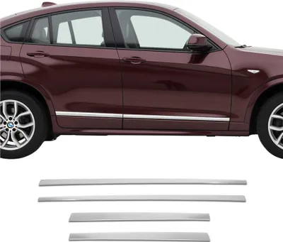 Image de Garniture baguette de porte latérale pour BMW X4 F26 2014-2018 inox Chromé 4pcs