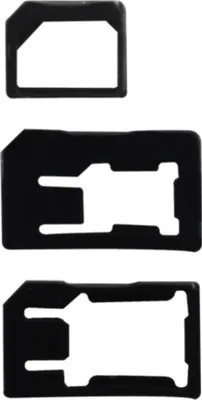 Produktbild von BigBen Connected, 3er-Set Adapter MicroSIM/NanoSIM zu SIM/Pic SIM, Schwarz