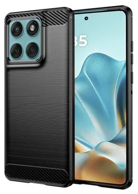 Zdjęcie produktu dla Techsuit Carbon Silicone etui do Motorola Edge 60 Edge 60 - czarne