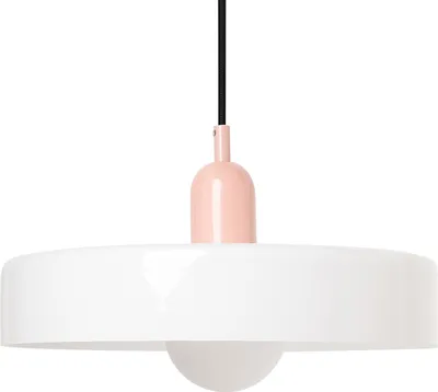 Produktbild von BELIANI Hängeleuchte Weiß Glasschirm 1-Flammig Farbiges Glas mit Glaskugel Langes Kabel Modern Beleuchtung für Esszimmer Schlafzimmer Wohnzimmer