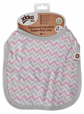 Obrázok produktu pre XKKO Bambusový podbradník Scandinavian Baby Pink Chevron