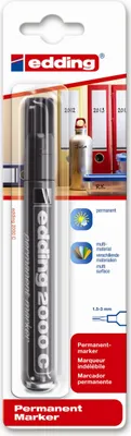 Produktbild von EDDING 2000 schwarzer Permanentmarker für alle Oberflächen