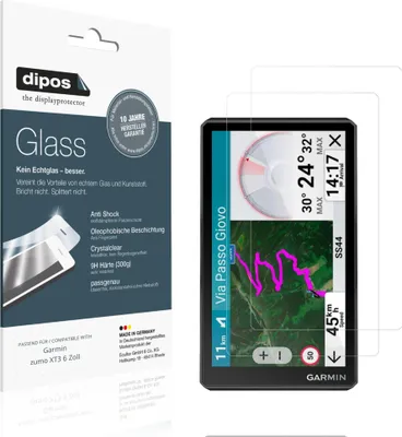 Image de 2x Protection ecrán pour Garmin zumo XT3 6 Zoll Verre souple Film Protecteur 9H dipos