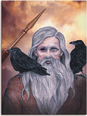 Produktbild von Claudia Engelen: Odin, Produkt:Leinwand, Größe (HxB):80x60 cm / Leinwand