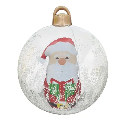 Produktbild von 23,6" Aufblasbarer LED-Weihnachtsball – PVC, faltbar, klare Deko-Kugel mit Fernbedienung für Outdoor Weihnachts- & Feiertagsdekoration