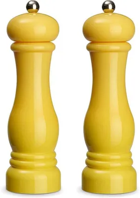 Produktbild von Famanu Set von 2 hochwertigen Gewürzmühlen - keramisch, manuell, 21 cm - ideal für Pfeffer, Salz und Chili