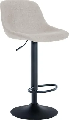 Produktbild von CLP Barhocker Loft mit Rückenlehne und 360 drehbar creme Material Stoff