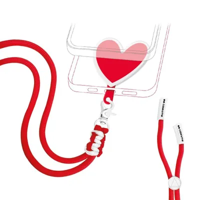 Produktbild von SBS Universal-Smartphone-Halsband in Herzform Red