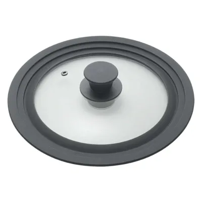 Image de Metaltex Pannendeksel 16-20 cm Glas/Silicone/Zwart