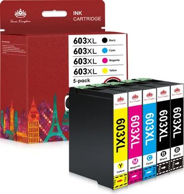 Produktbild von 5er-Pack kompatible Epson 603XL Druckerpatronen für 603 XL Druckerpatronen für Epson Expression Home XP-3100 XP-4100 XP-2100 XP-2105 XP-3105 XP-4105